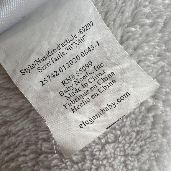 Elegant Baby Blanket Gray Satin Edge Trim Plush Gray 30x40 Lovey EB - Picture 6 of 6